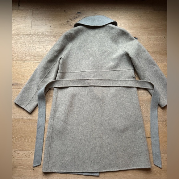 ✨STUNNING ✨EILEEN FISHER Oatmeal Beige Shawl Collar Coat Sz S pristine Pricefirm - Picture 3 of 9